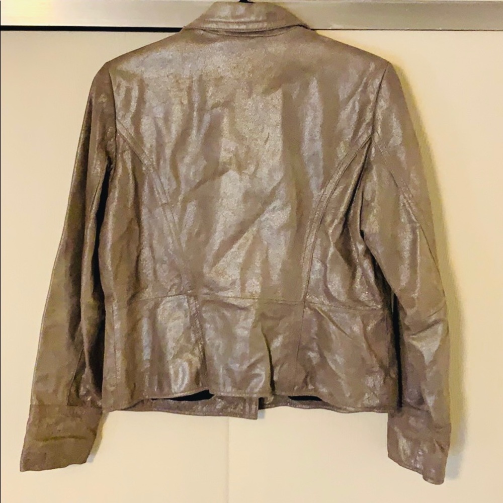 Metallic leather jacket - Picture 2 of 3